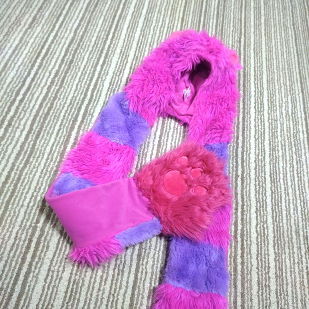 チェシャ猫　マフラーキャップ　ファンキャップ　ディズニー