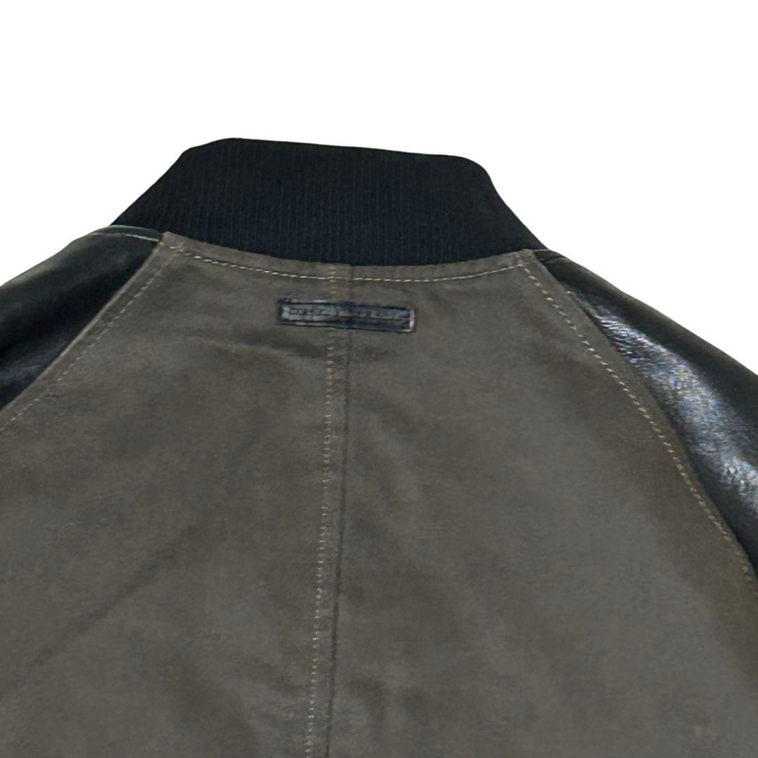 極美品　DIESEL BLACK GOLD シングルライダースジャケット　切替
