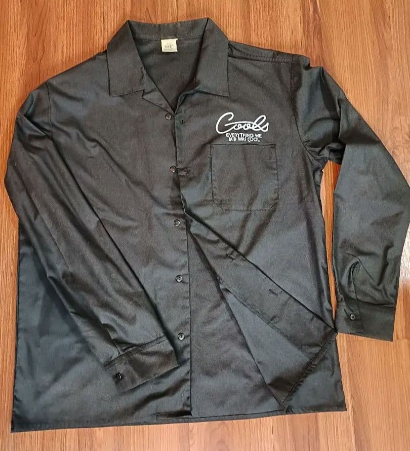 COOLS クールス ネオン 長袖ボーリングシャツ XL ブラック☆希少☆