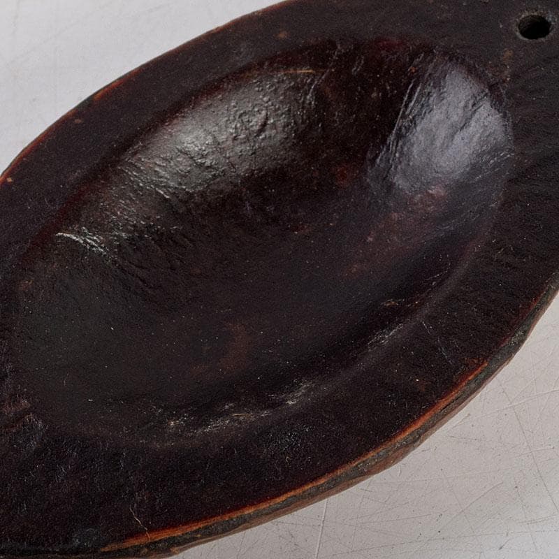 茶道具　塗師　新井宗賀作　乾漆　柿の葉香合　共箱　V　8833