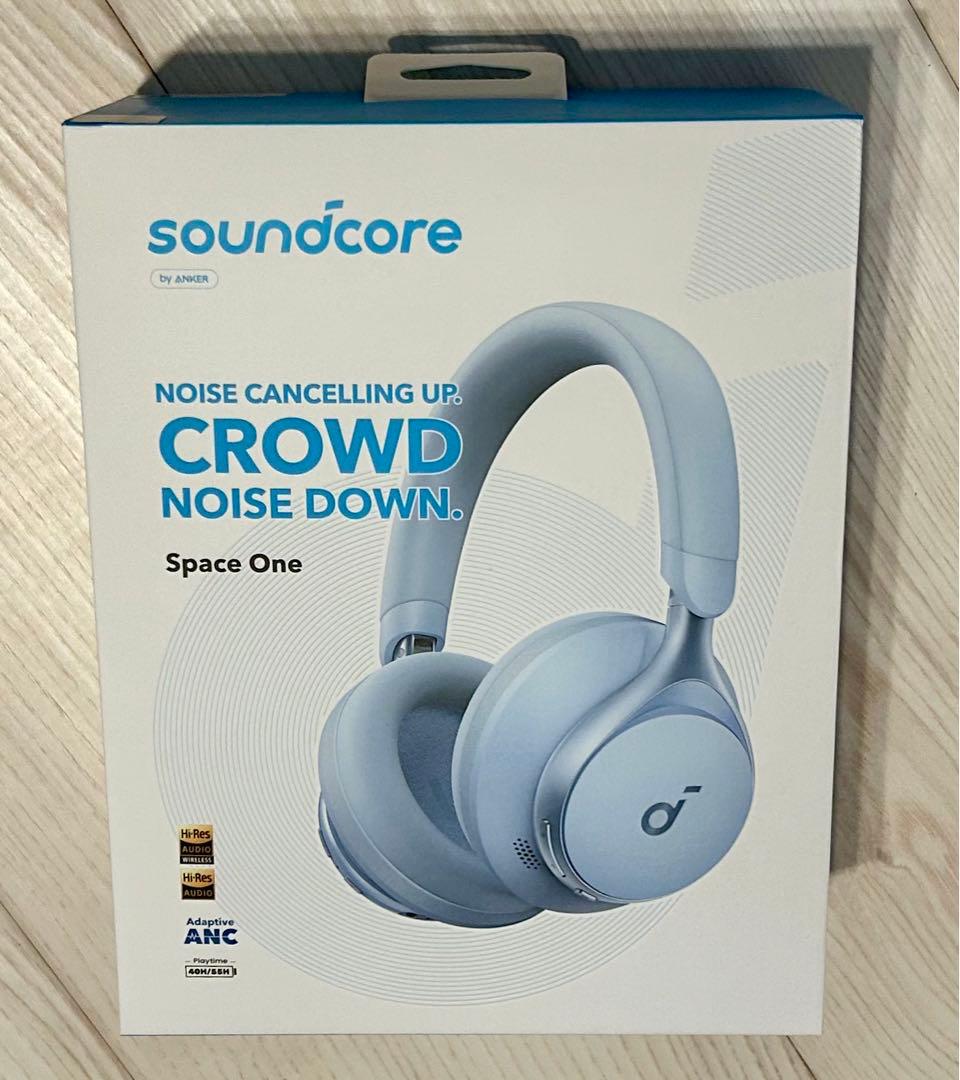 Anker Soundcore Space One ヘッドホン ライトブルー