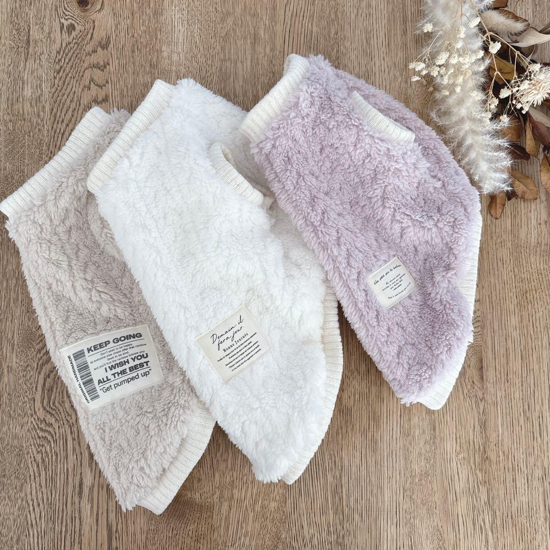 ハンドメイド　編み模様ジャガードボア　シンプル暖かタンクトップ　犬服