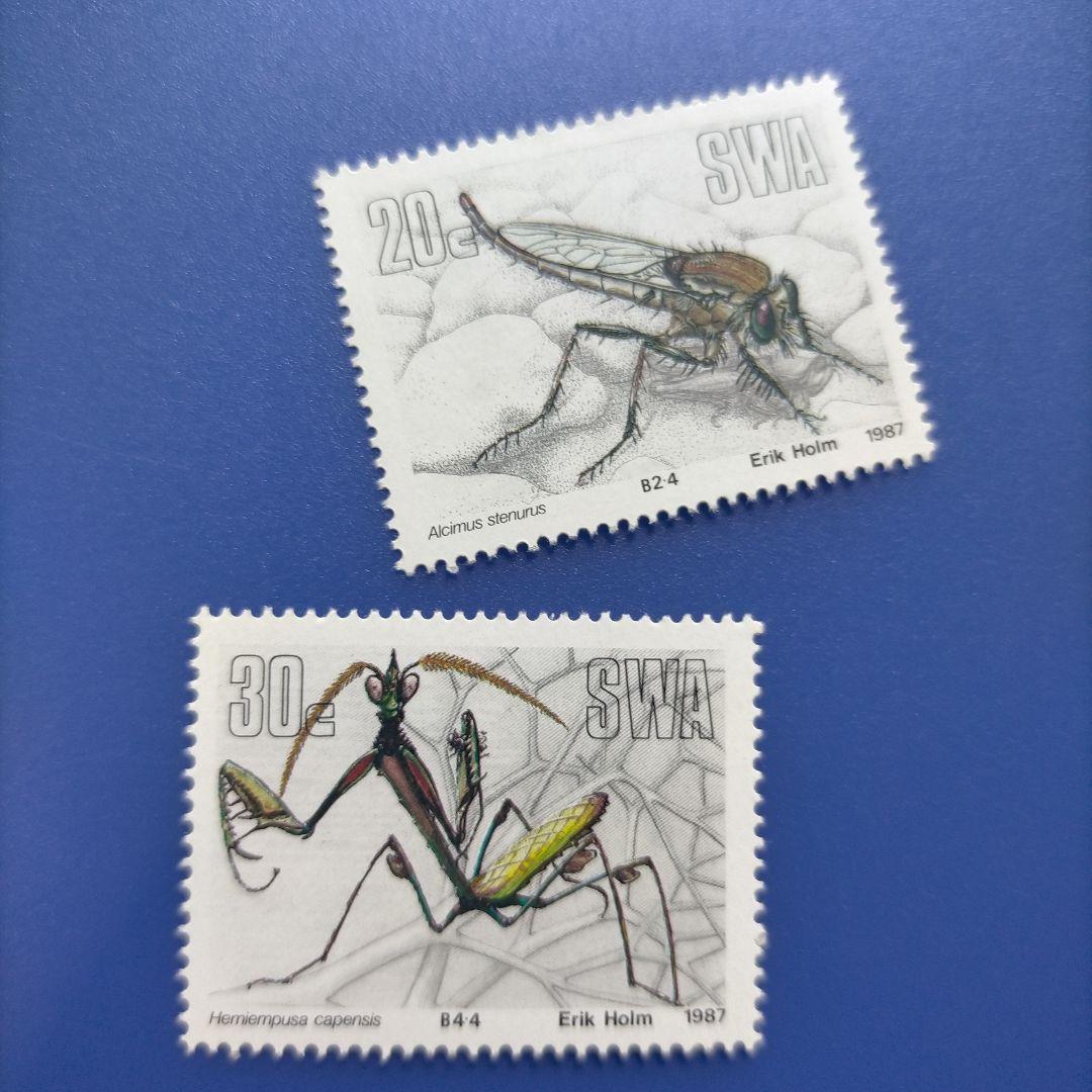 3951 外国切手 SWA  1987年 Erik Holm デザイン 昆虫
