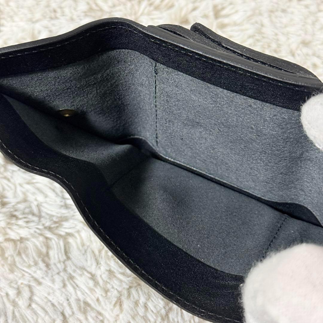 未使用✨IL BISONTE イルビゾンテ　トリフォルドウォレット　レザー　黒