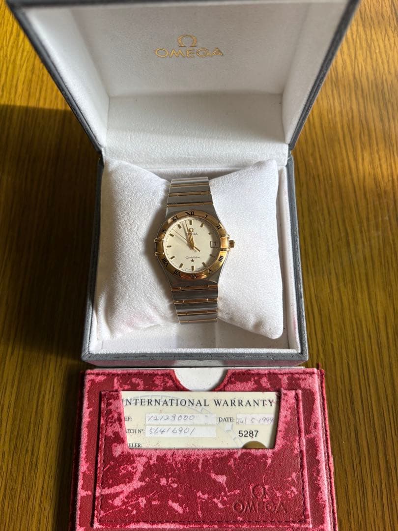 OMEGA クォーツ腕時計 ゴールド/シルバー18K