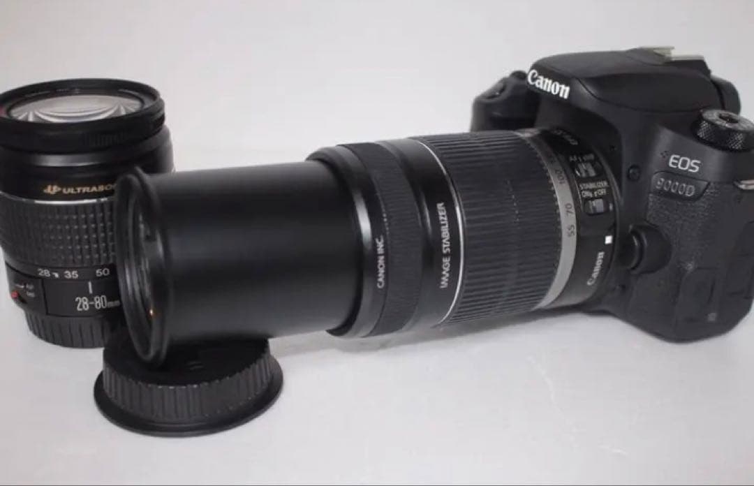 一眼レフカメラCanon EOS 9000D 標準＆望遠ダブルレンズセット