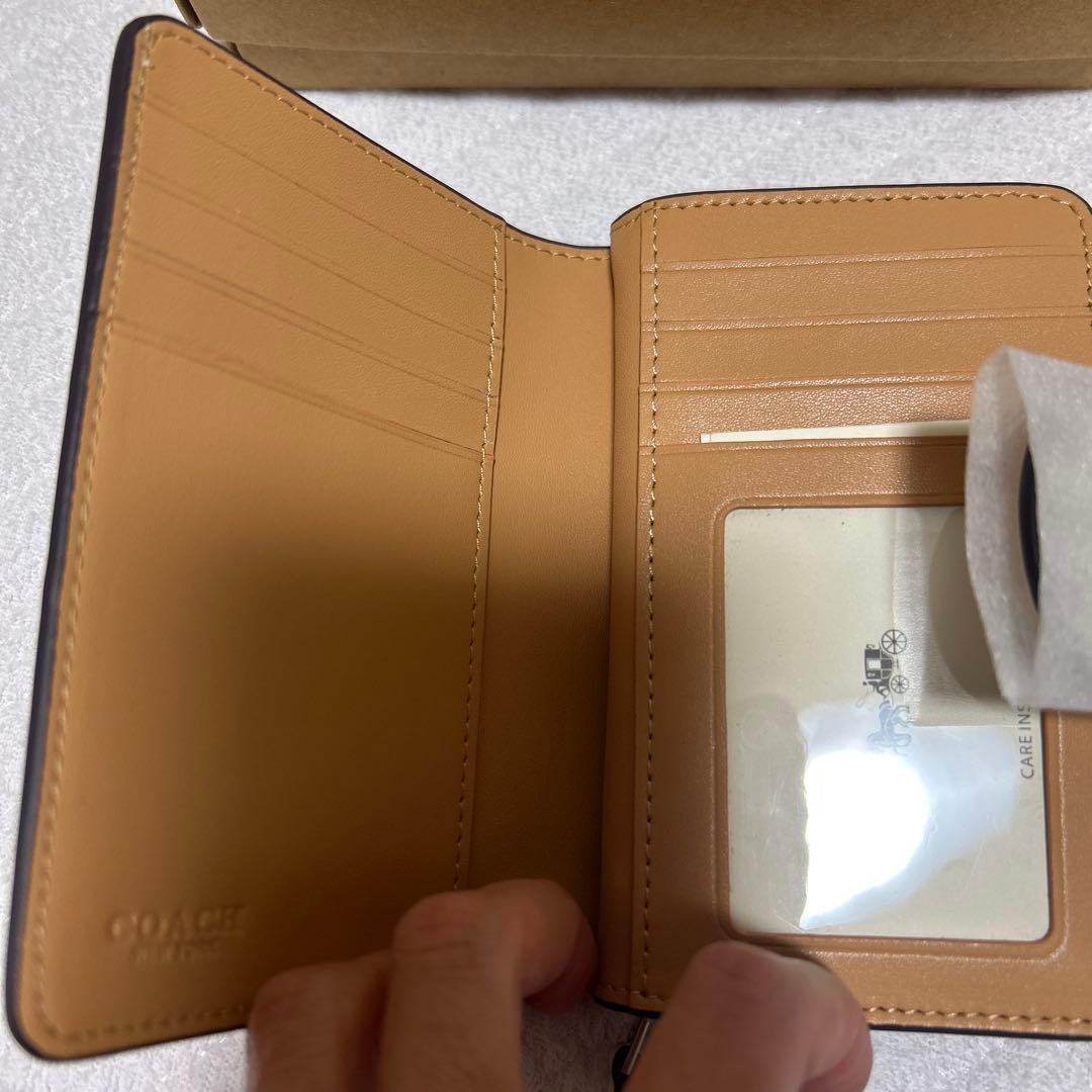 coach ミディアムウォレット　フラプリント　二つ折り
