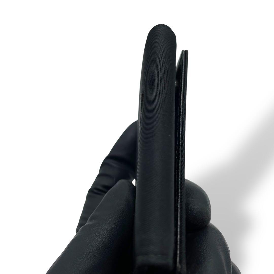 極美品　PRADA プラダ キーケース 6連 テスート ナイロン レザーブラック