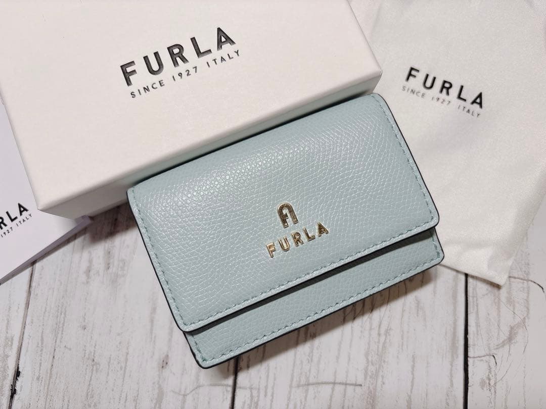 新品 FURLA ☆限定カラー☆ バビロン 三つ折り財布 ミントブルー