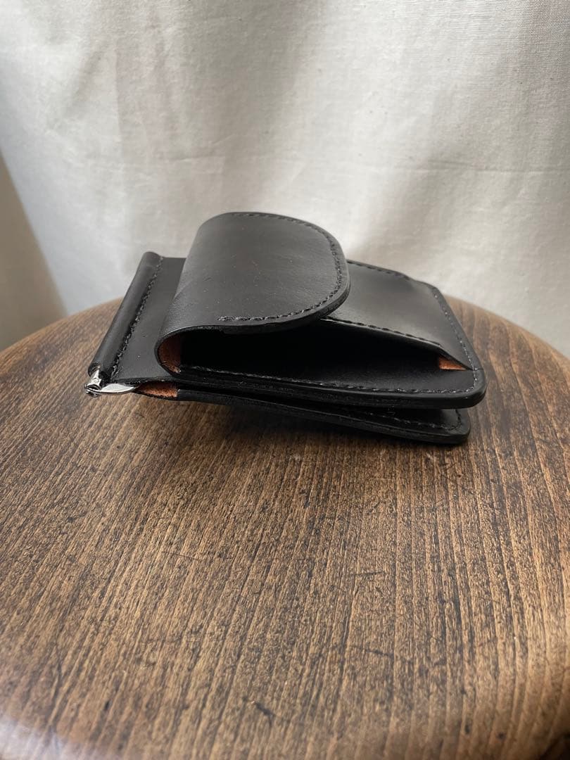 ハンドメイド　レザーマネークリップ　ヌメ革　札バサミ　　本革　革製品　革財布