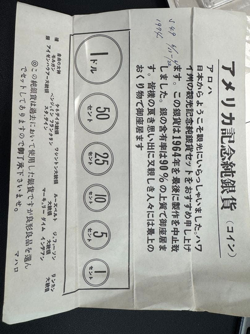 G6123 sv900 銀 アメリカ記念銀貨 6枚 セット 1921年