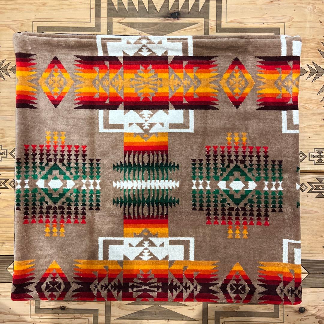 シモオチページ ペンドルトン リメイク クッションカバー カーキ 新品