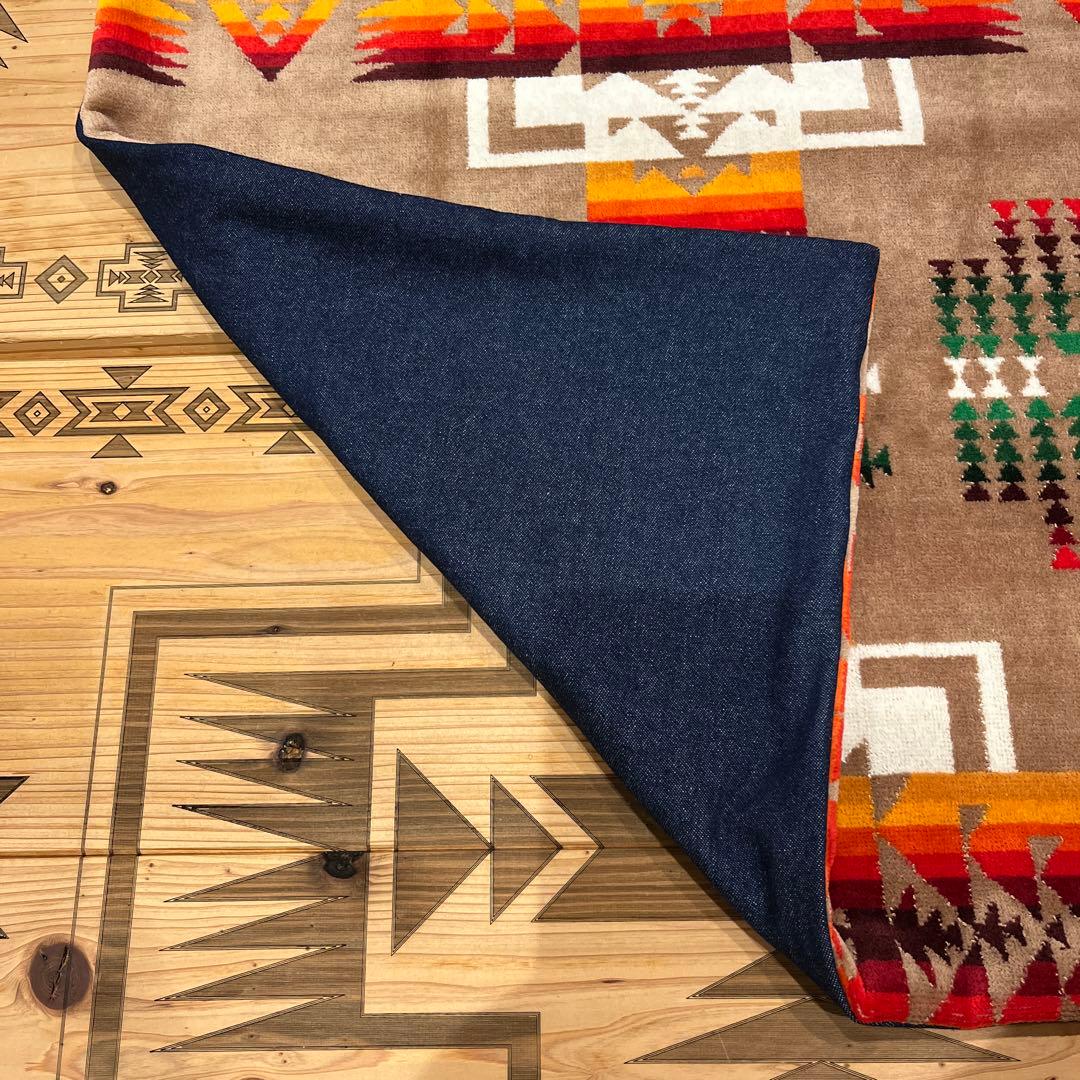 シモオチページ ペンドルトン リメイク クッションカバー カーキ 新品