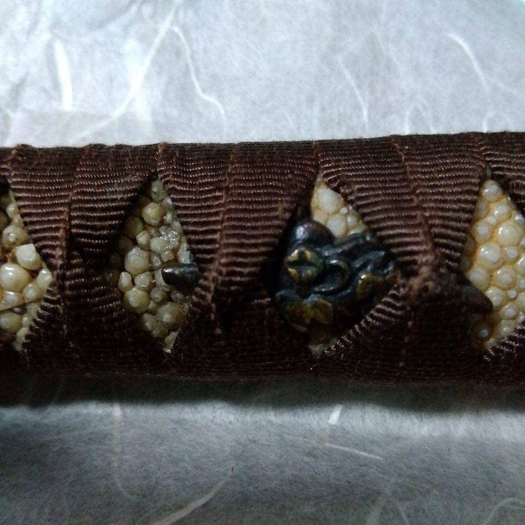 【値下げ】武具　柄前　長さ21.5cm　刀、長脇差用　縁頭、目貫等１作物　花鳥図