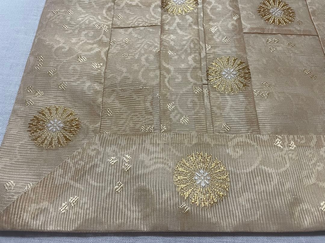 正絹　金紗　薄橙　臨済宗　1尺絡子