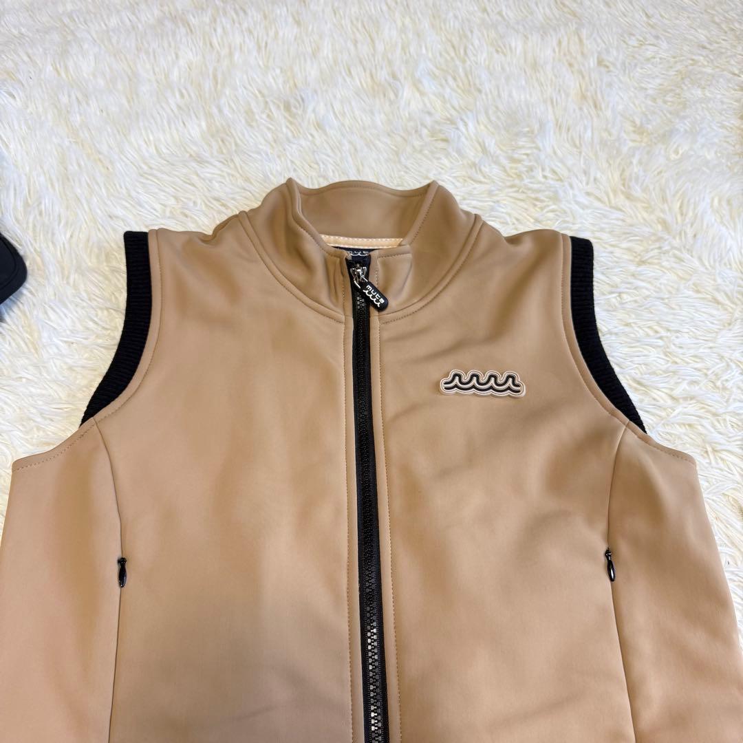 【ムータマリン】極美品 ジップワンピース 裏起毛 プリーツ Mサイズ