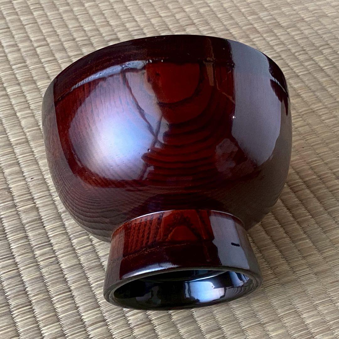 合鹿椀②未使用 輪島塗 けやき 木地呂 合鹿椀 布着せ 内黒