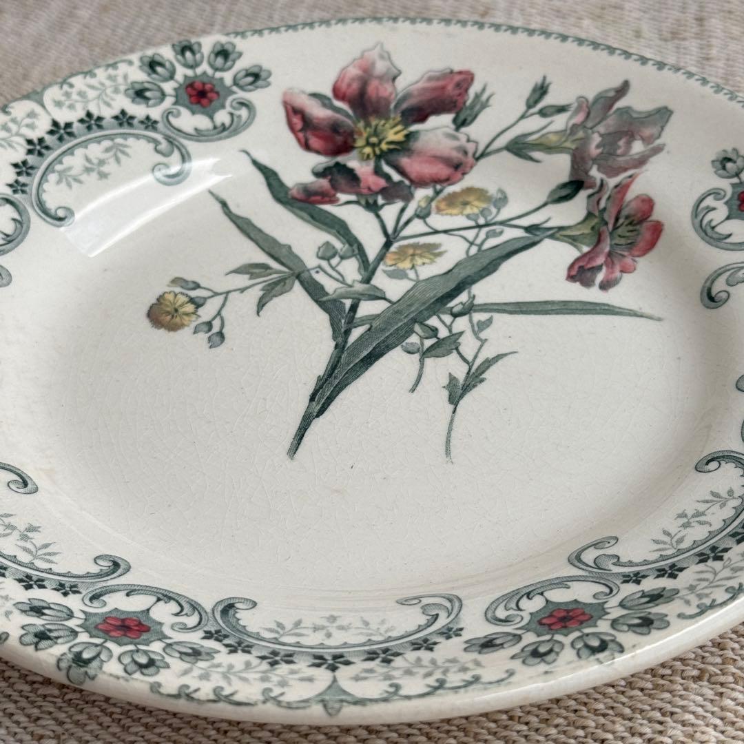 希少　フランスアンティーク　ジョワジールロワ　切り花　平皿