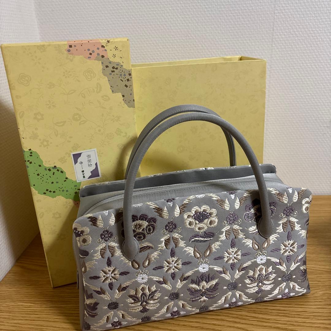 和装　利休バッグ　未使用　グレー伊と忠　茶席用バッグ　着物バッグ