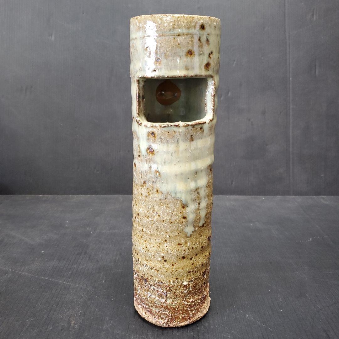 長森慶 筒形 掛花入 茶道具 華道具 花入 花生 花器 33