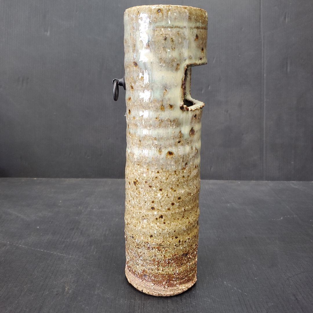 長森慶 筒形 掛花入 茶道具 華道具 花入 花生 花器 33