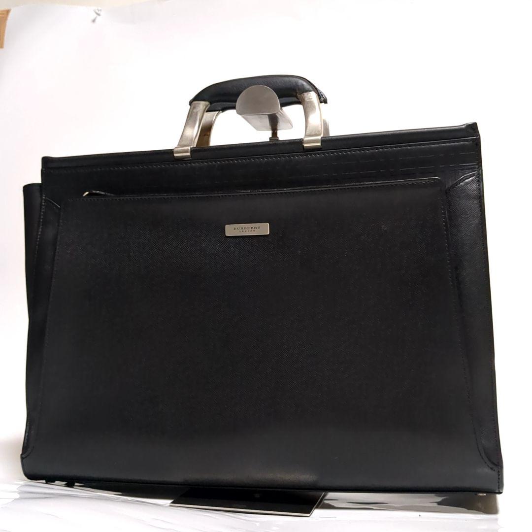 ✨BURBERRY✨ビジネスバッグ チェック レザー ブラック