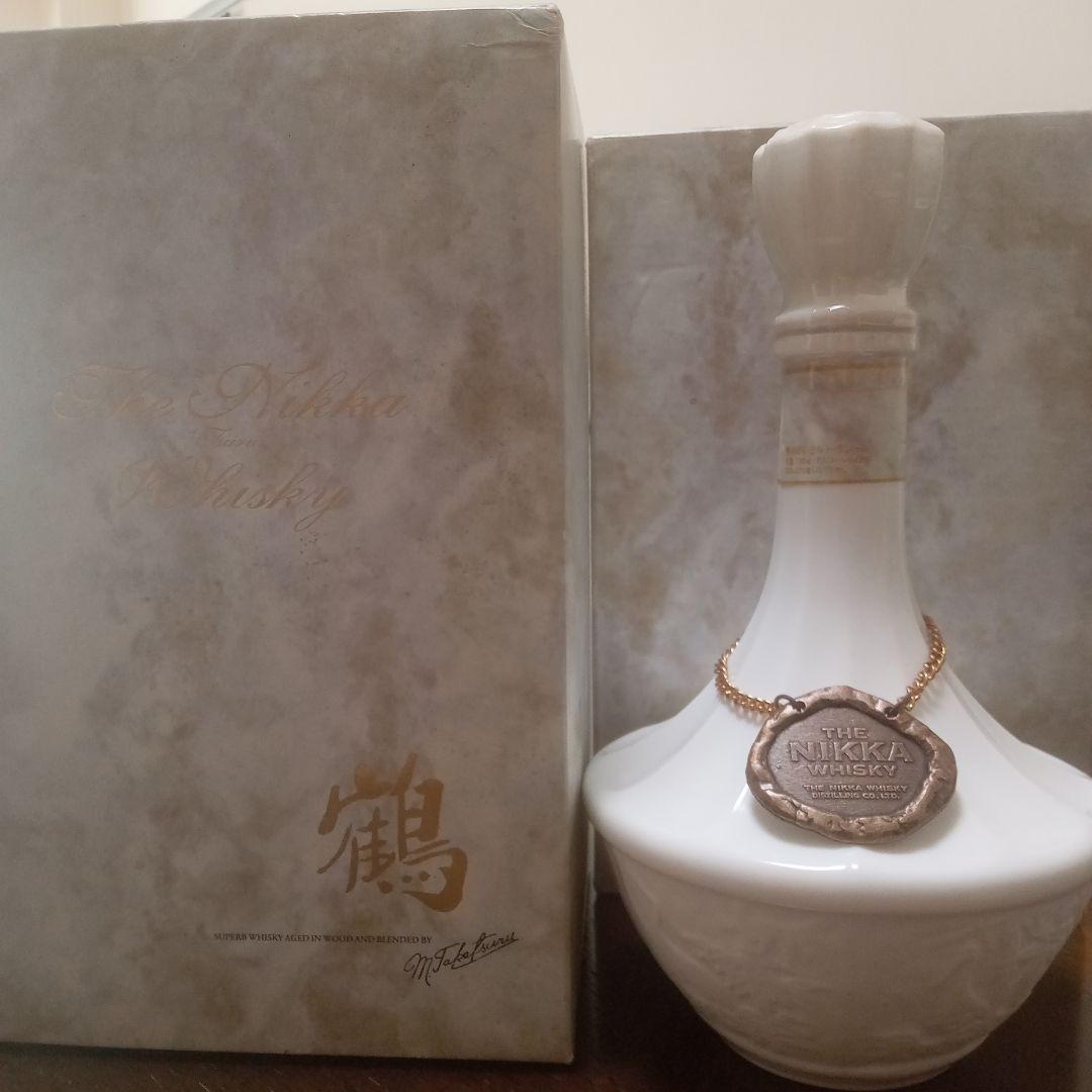 NIKKA WHISKY 鶴 白 陶器