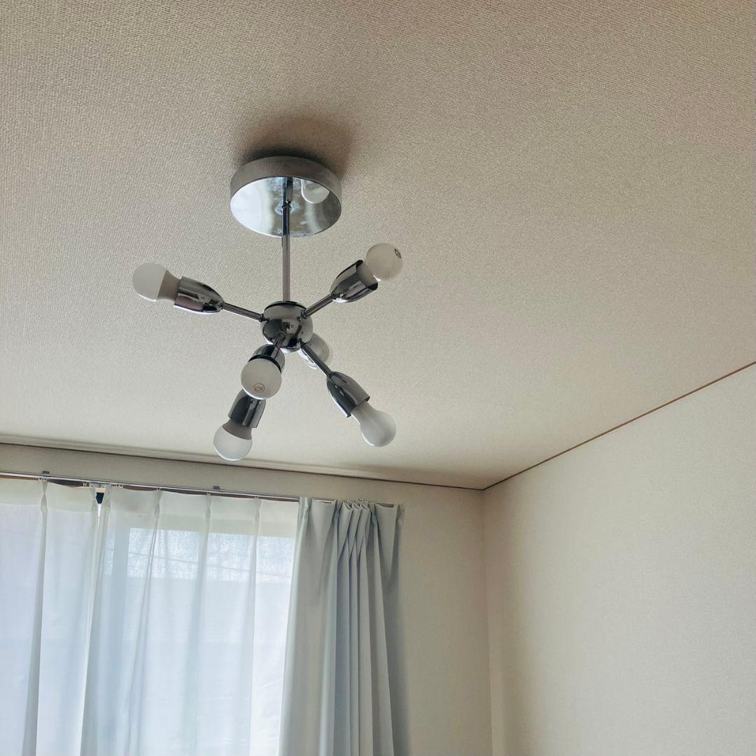 スプートニクランプ 6灯 クロームメタル