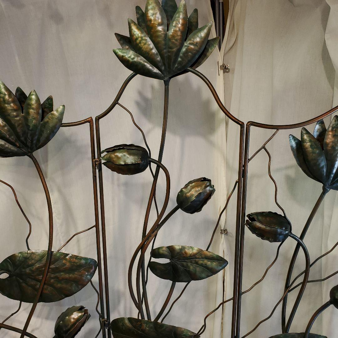 Y*U様 蓮　パーテーション　ロートアイアン　大型　衝立　作家物　２０万　アンテ