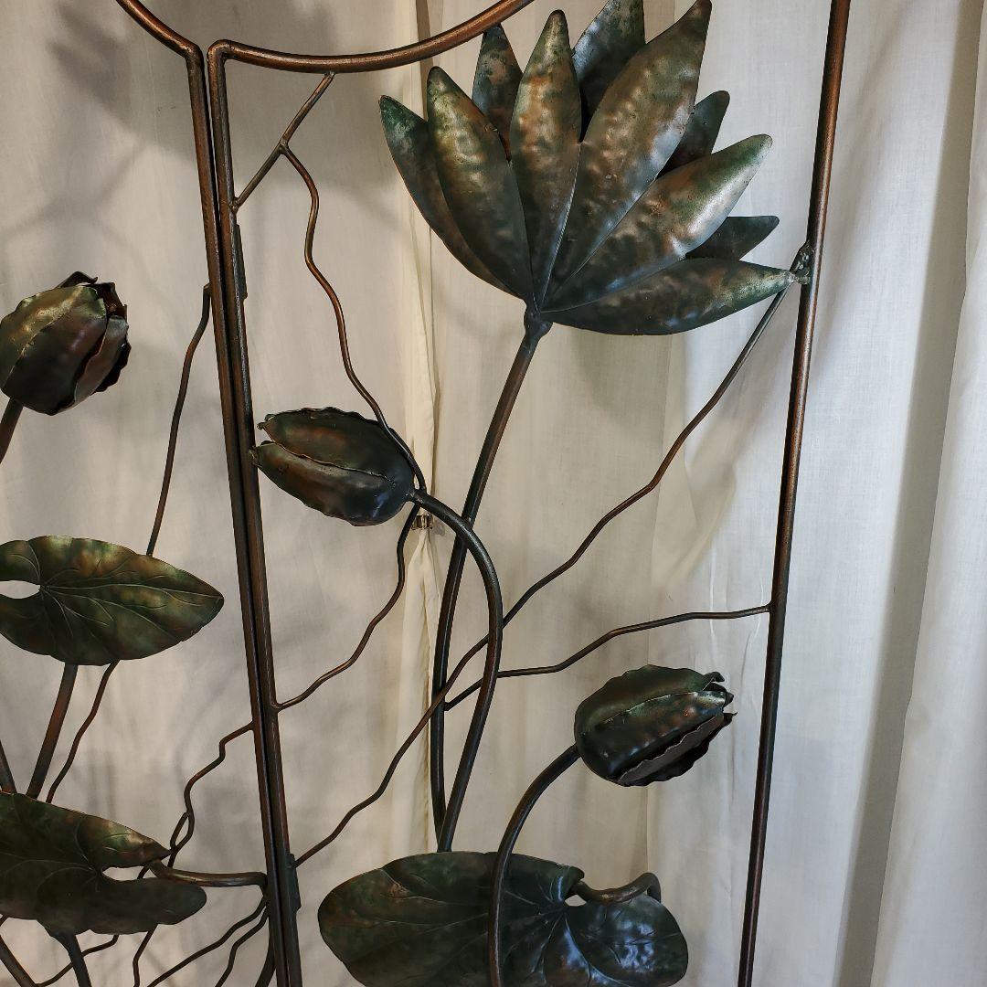 Y*U様 蓮　パーテーション　ロートアイアン　大型　衝立　作家物　２０万　アンテ