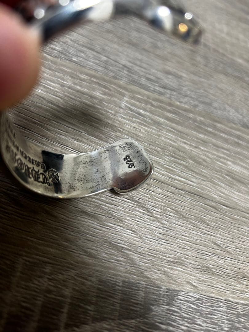 クロムハーツ　スクロールラベルバングル　スクロールレーベル　CH