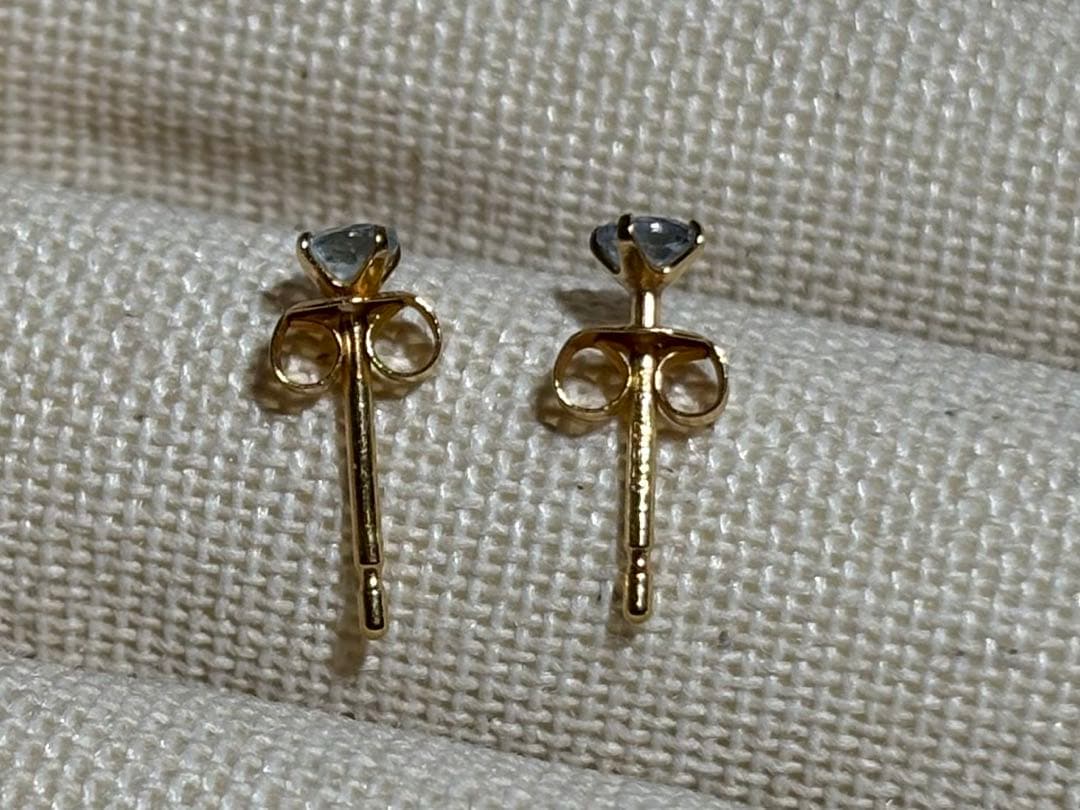 TAKE-UP [セカンドピアス]K18アクアマリンピアス