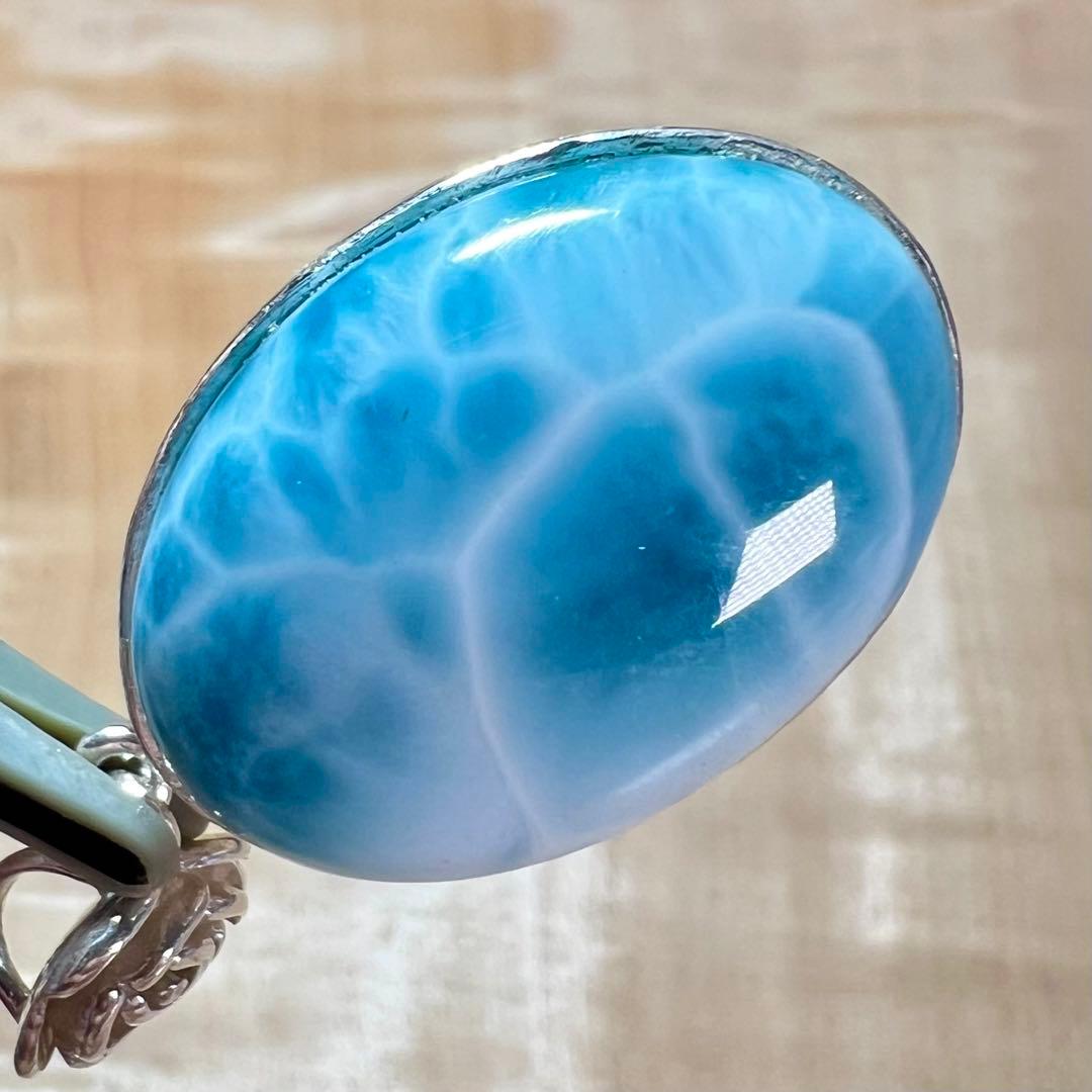 高品質　ラリマー　ペンダント　ネックレス　silver925 3-6