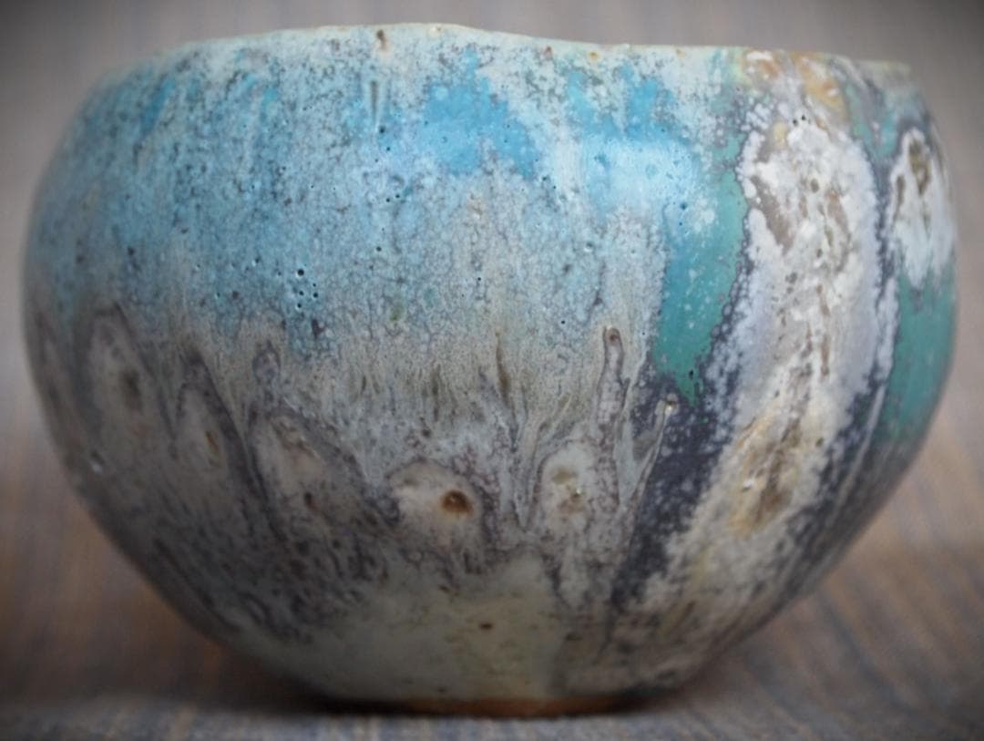 人気作家★金澤尚宜★てびねり（モーンガータ）茶碗★あよお