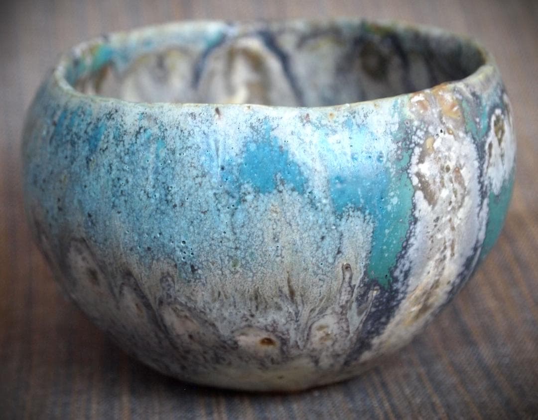 人気作家★金澤尚宜★てびねり（モーンガータ）茶碗★あよお