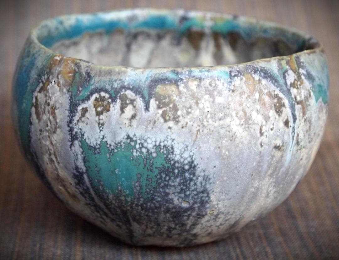 人気作家★金澤尚宜★てびねり（モーンガータ）茶碗★あよお