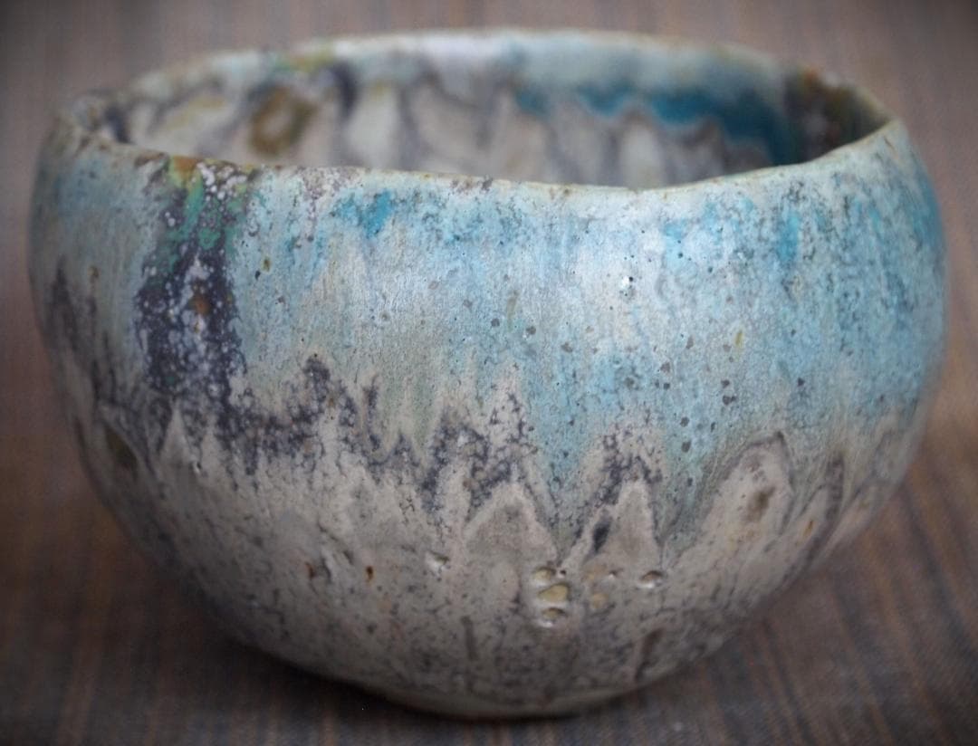 人気作家★金澤尚宜★てびねり（モーンガータ）茶碗★あよお