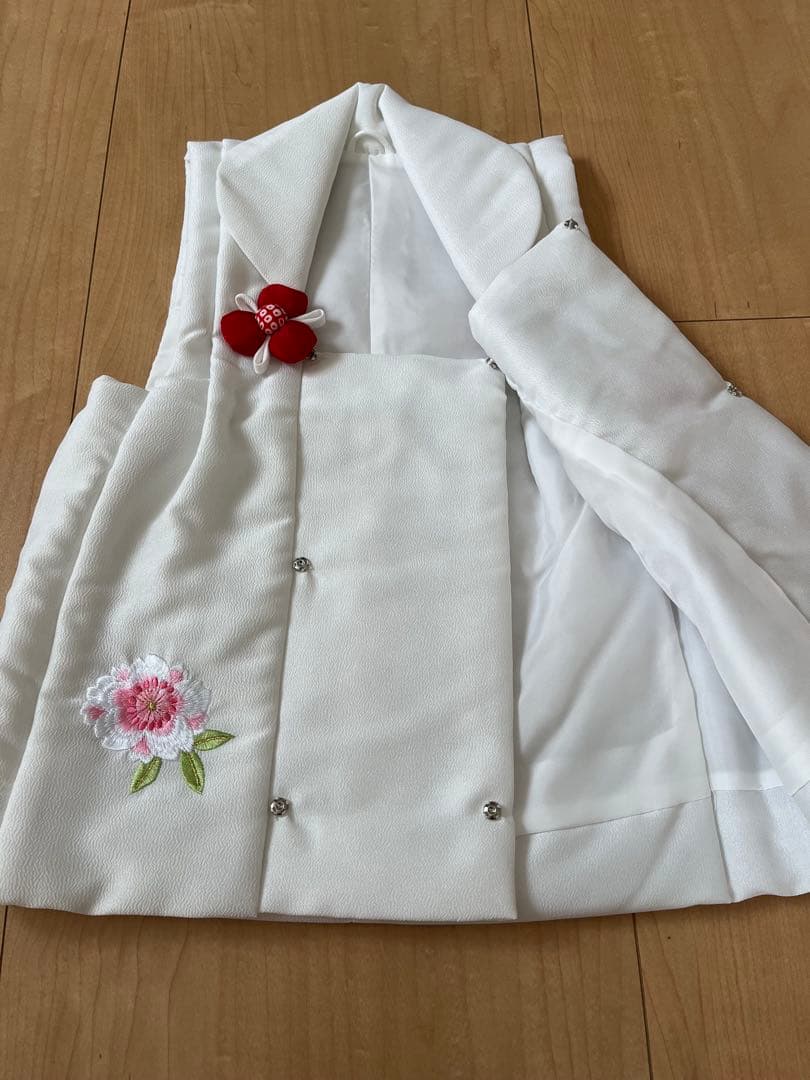 七五三　三歳花柄着物セット