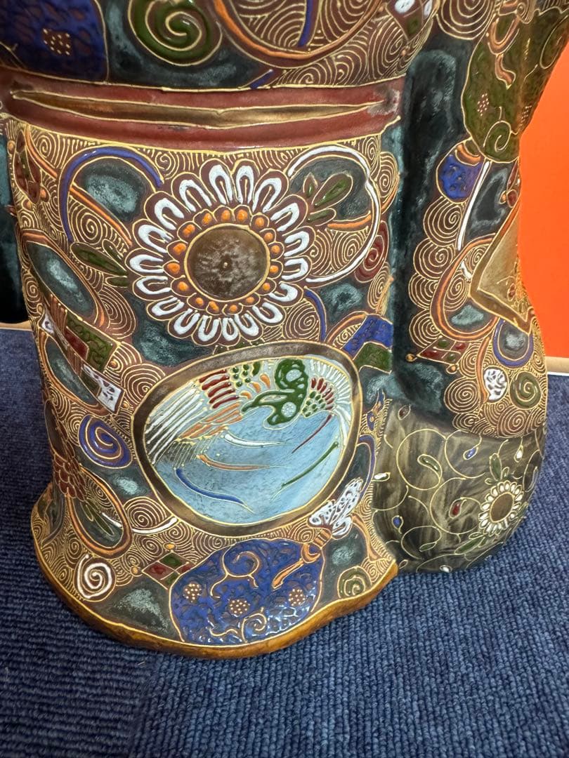 2004 九谷焼　布袋　縁起物 七福神 置物 神仏物 アンティーク 時代物