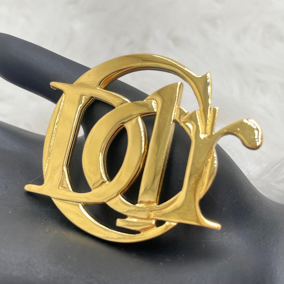 極美品✨Christian Dior ディオール　ブローチ 　ゴールド