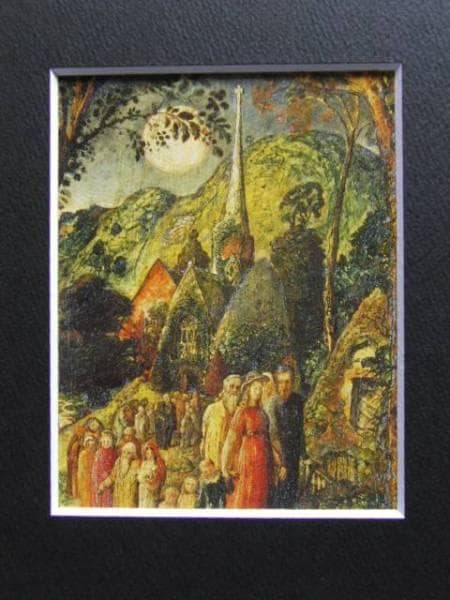 サミュエル・パーマー、夕暮の教会からの帰途、希少な画集より、高級新品額・額装付