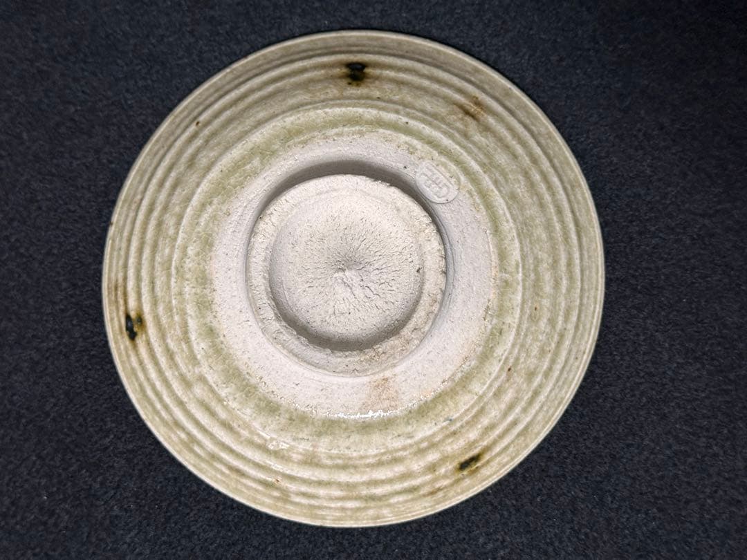 三十世 加藤唐三郎 黄瀬戸平茶碗 栞 共箱 茶道具