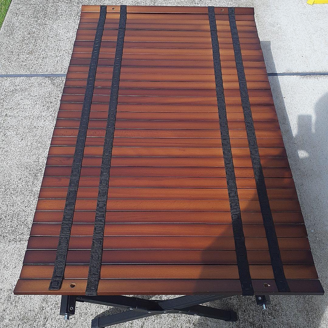 FIELDOOR ウッドロールトップテーブル 120cm×70cm×45cm