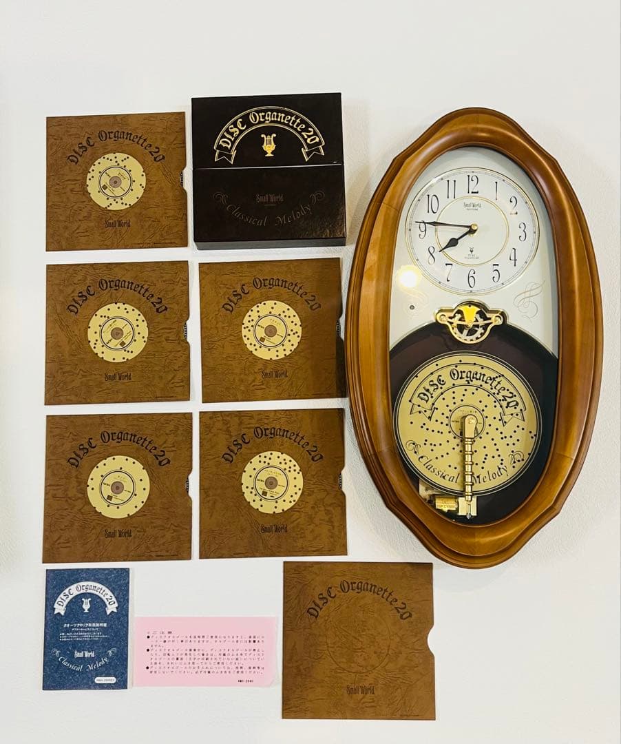【新品】超レアオルガニートM729 壁掛時計ディスクオルゴール6枚付きお譲ります
