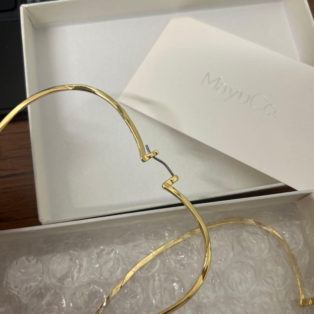 mayuco.ゴールドピアス akikiコラボ　ハートフープ