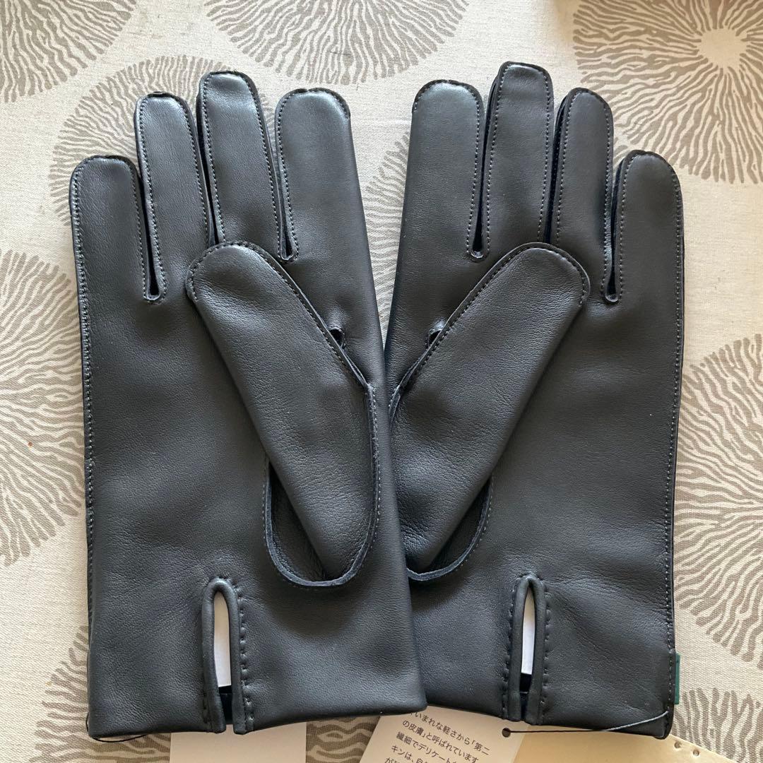HERMES エルメス　レザーグローブ グレー　サイズ8.5