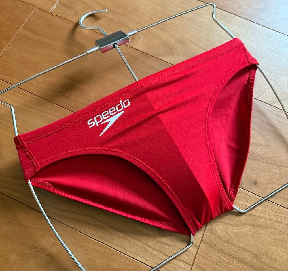 【美品】SPEEDO　ショートブーン　レッド　ライフセーバー　競泳水着　競パン