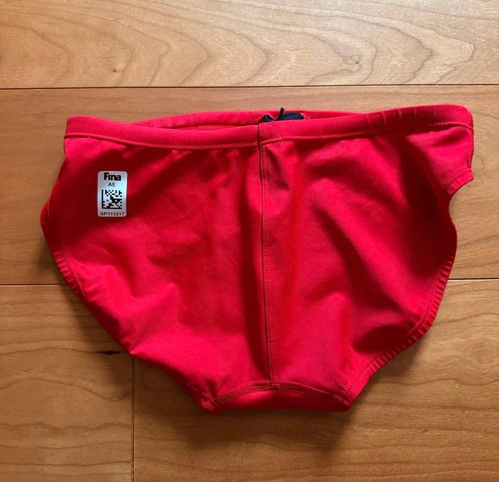 【美品】SPEEDO　ショートブーン　レッド　ライフセーバー　競泳水着　競パン