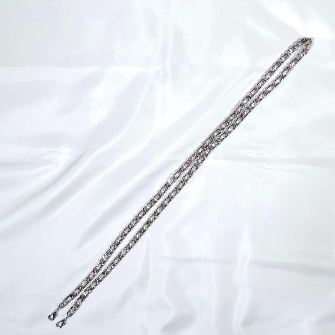 美品✨アンテプリマ カテナチェーン ストラップ レザー シルバーゴールド 正規品