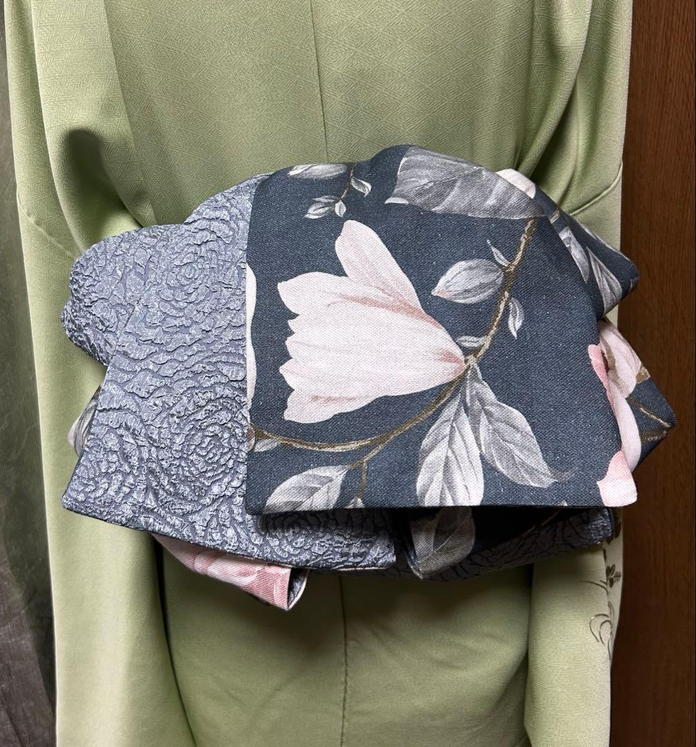 大人の兵児帯、木蓮柄、syamacchiです